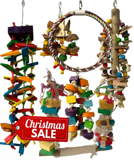 .NEW 6 x The Big One Parrot Toy Pack - African Grey, Macaw, Cockatoo etc - RRP £138.94 .NEW 6 x The Big One Parrot Toy Pack - African Grey, Macaw, Cockatoo etc - RRP £138.94